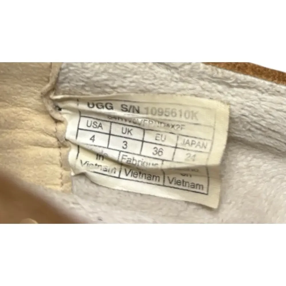 Uggs Bailey Moccasin Slippers Shoes Tan Size 4